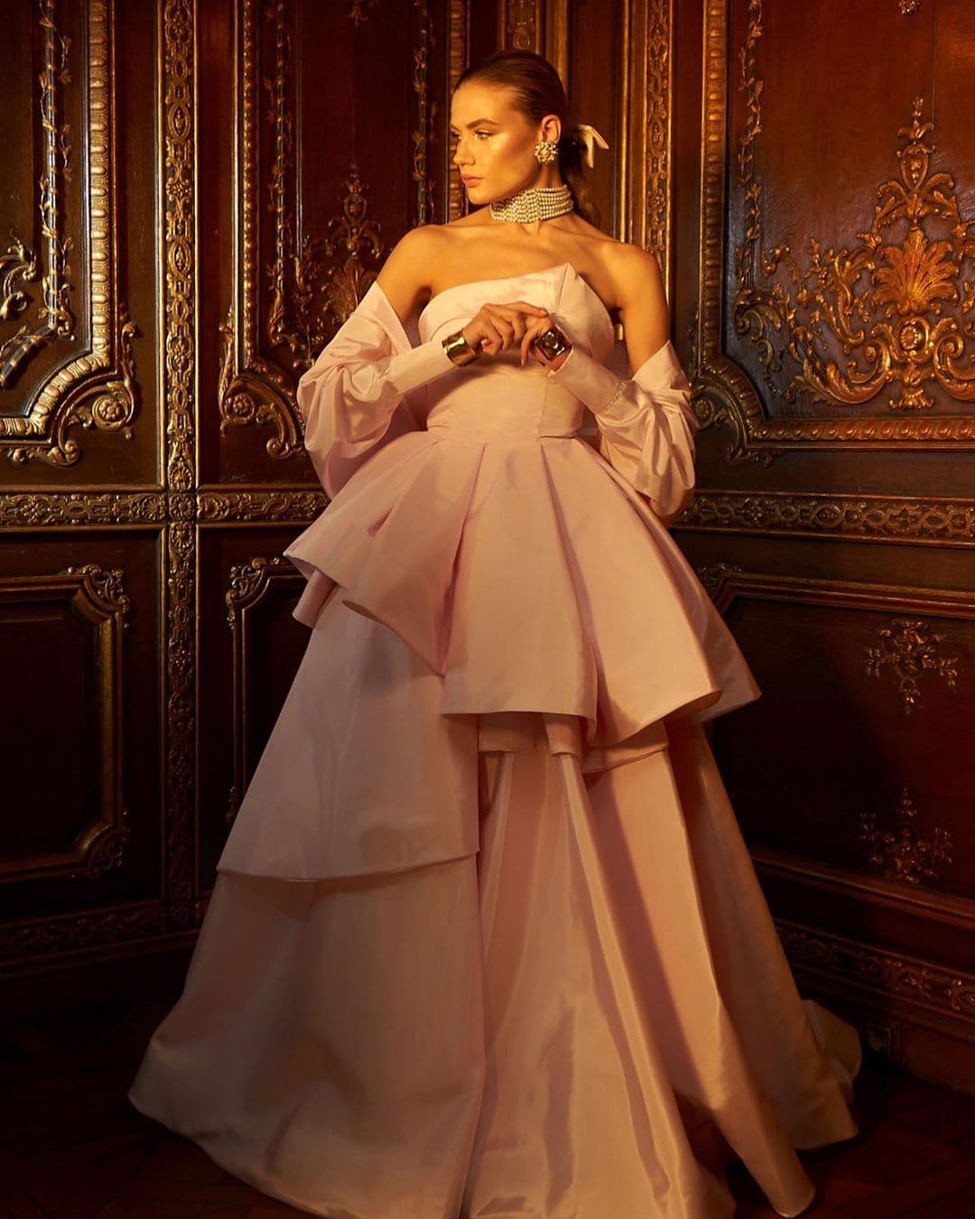 Розовое вечернее платье Boheme