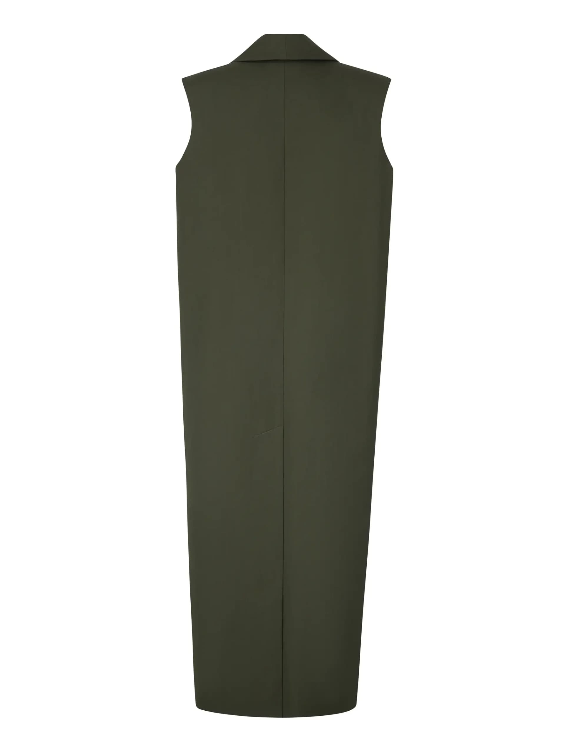 Жилет макси с акцентной шалью