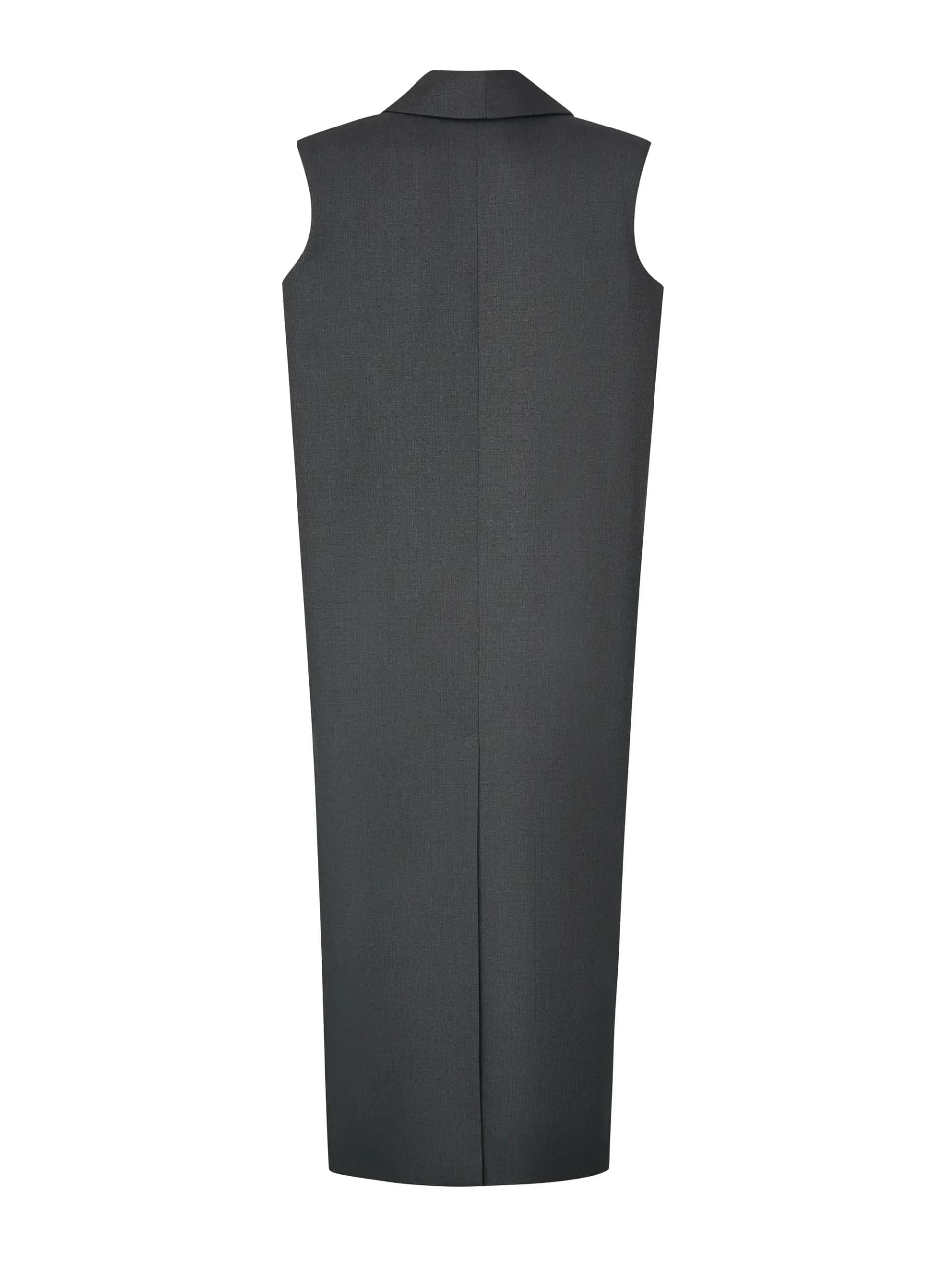 Жилет макси с акцентной шалью — HUMARIFF