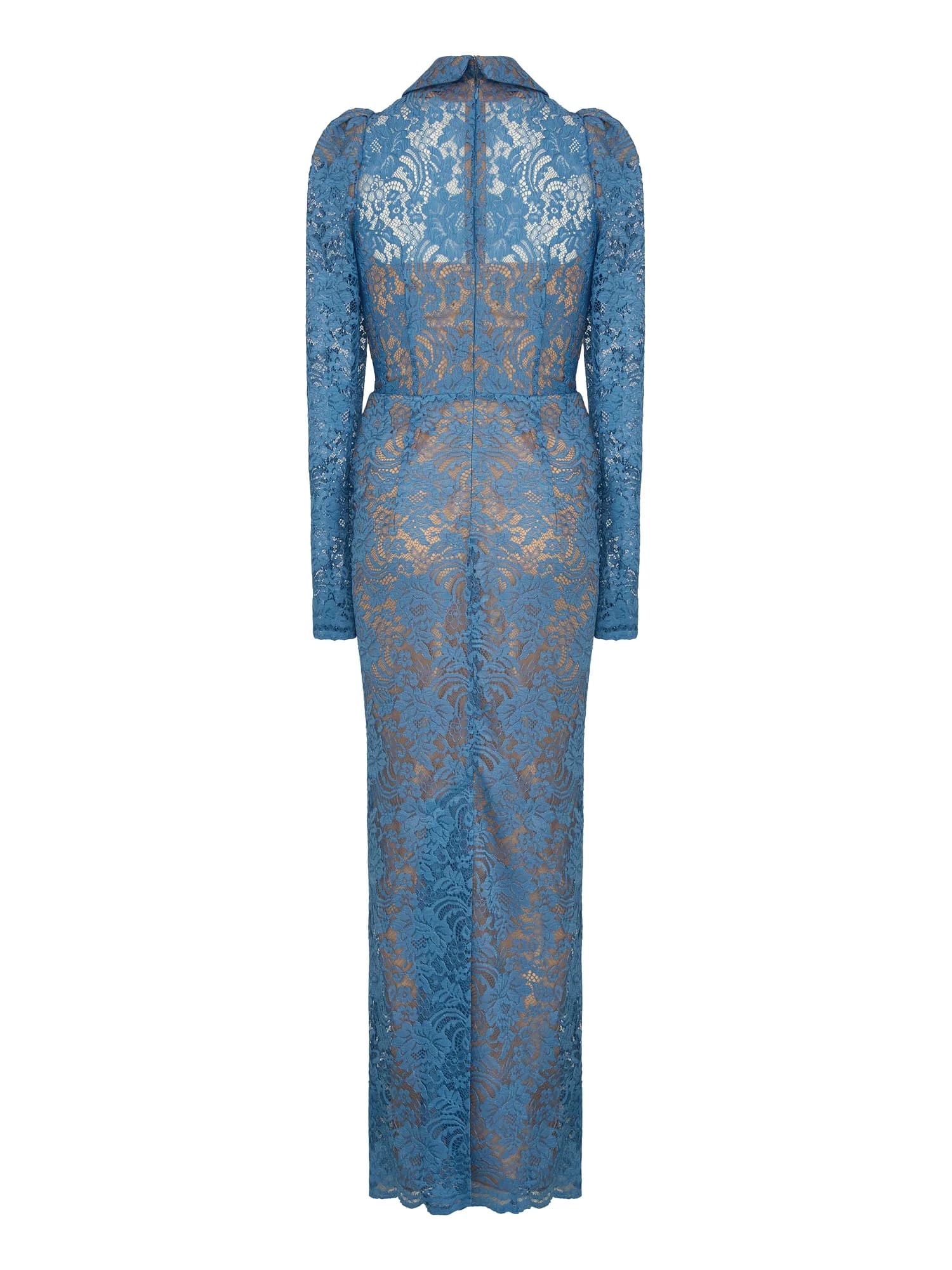 Кружевное платье «Azure» с длинным рукавом