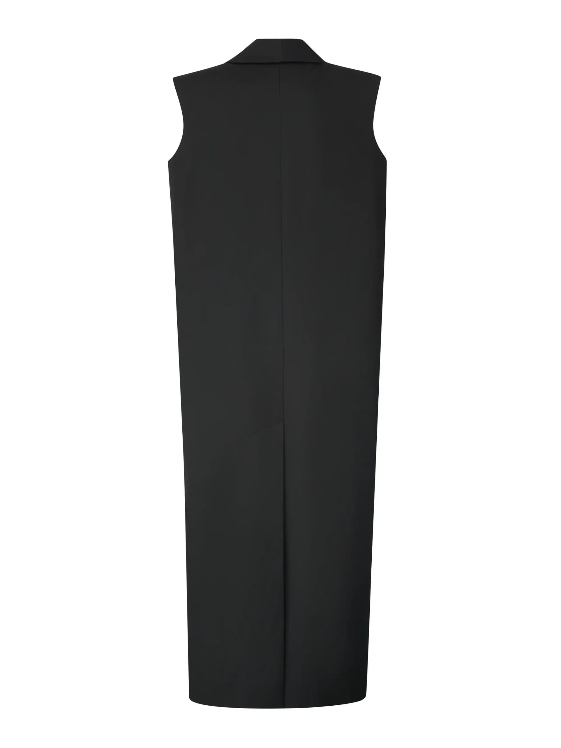 Жилет макси с акцентной шалью